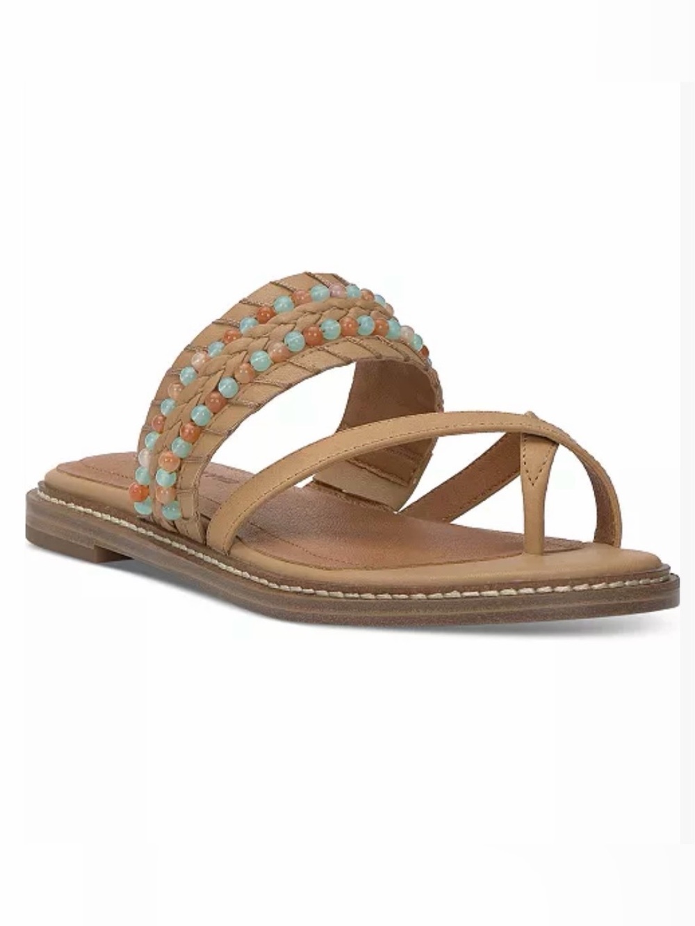 Lucky Brand Beaded Coastal Beach Slide Sandals